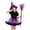 Purple, variant on LYHaoo Girls Dress Up Costume Tutu Skirt with Hat Broom for Kids Halloween Themed Party(L)