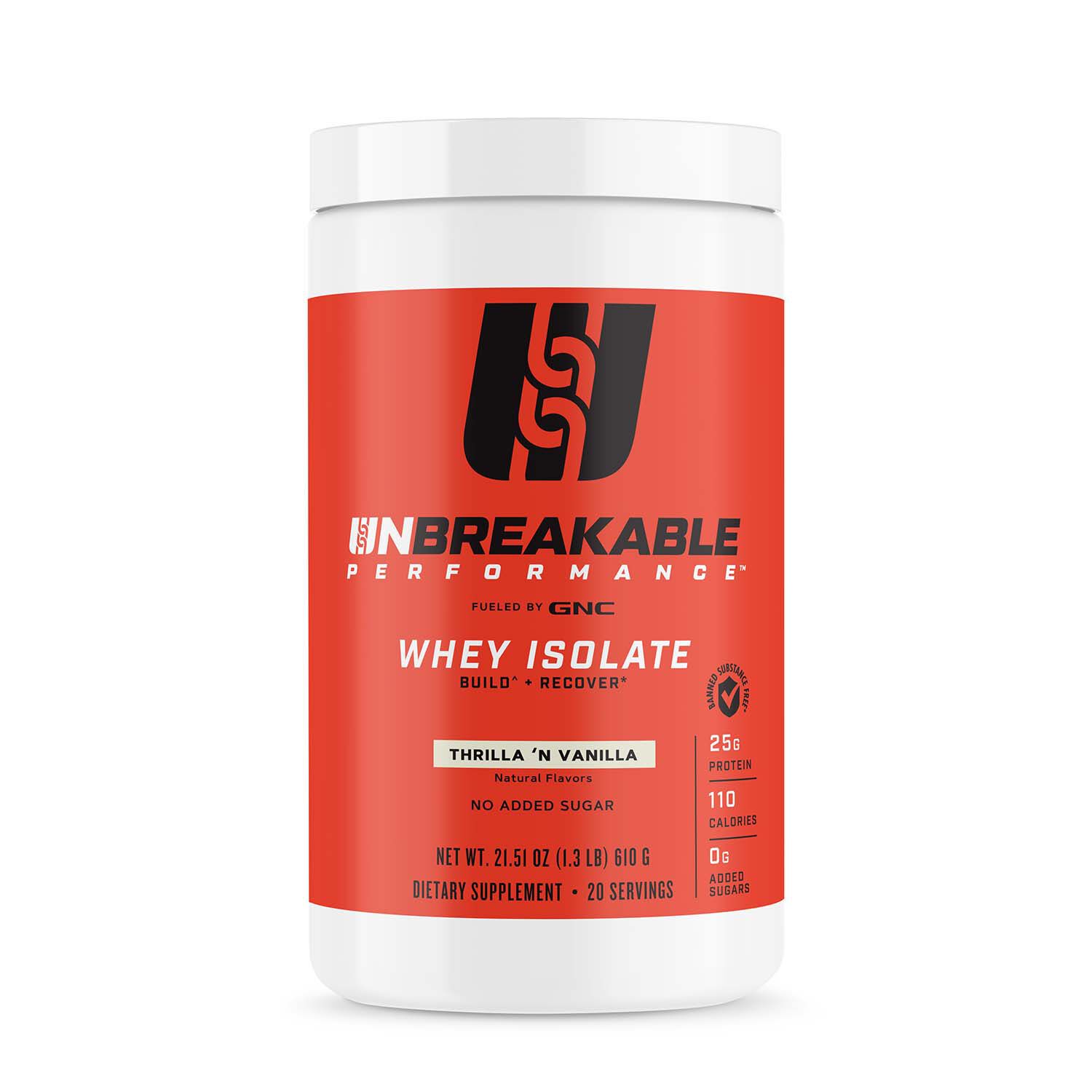 Gnc Unbreakable Performance Whey Isolate Build Recover Banned Substance Walmart Com