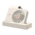 thumbnail image 1 of Ventilador de escritorio portátil con base de carga USB, ventilador personal plegable, viento fuerte, aire silencioso. beige, 1 of 9