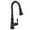 Matte Black, variant on Moen Weymouth Spot Resist Stainless Shepherd's Hook Pulldown Kitchen Faucet Featuring Metal Wand with Power Boost, S73004SRS