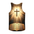 thumbnail image 6 of BRGZLK Tanks Top For Mens Jesus Cross Faith Sleeveless Crew Neck Workout Tank Tops Summer Casual Quick Dry Tees, 6 of 6
