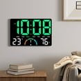 thumbnail image 6 of Modern Design Extra Large LED Wall Clock Temperature Humidities Display Alarm Function, 6 of 12