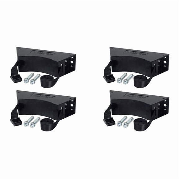 4PCS Propane Tank Holder Propane Tank Mount Gas Cylinder Holder with Screws and Chain Supported 4-12Inch (Black)