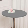 thumbnail image 1 of ORUYROP Lot de 2 Capuchon de Table Ronde Cocktail Spandex Ajusté Extensible Nappe Cocktail Serrée Élastique pour Mariages Banquets Événements Fêtes Restaurants (Taille : 120cm, Couleur : Argent), 1 of 7