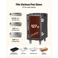 thumbnail image 4 of VEVOR Insulated Food Pan Carrier, 127 Qt Non-Electrical Food Warmer, with Swivel Wheel & 304 Stainless Steel Latch, LLDPE Stackable Hot Box, for Various Pan Sizes(NOT Included),Fit Catering BBQ Event, 4 of 9
