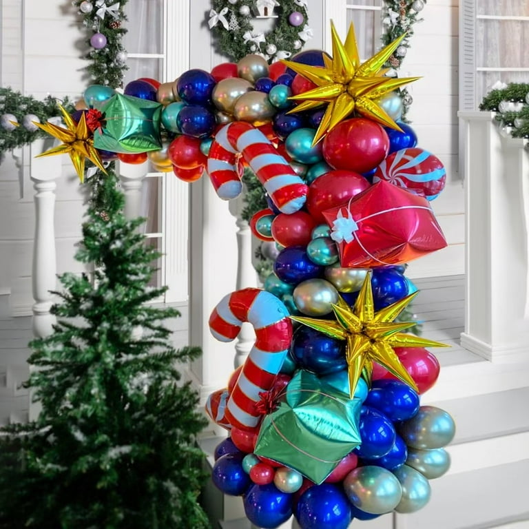 Corashan Room Decor,Christmas Balloons Garland Arch Kit Christmas Tree  Balloons for Christmas Party Decorations,Home Decor 