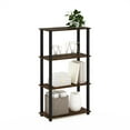 thumbnail image 5 of Furinno Turn-S-Tube 23.6"W x 11.6"D x 43.25"H 4-Shelf Freestanding Shelves, Amber Pine and Black, 5 of 5