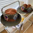 thumbnail image 3 of Polyester Bucket Hat Washable Vintage Stylish Decorative Replacement Sun Protection Thermal Windproof Fishing Cap Headgear Children, 3 of 7