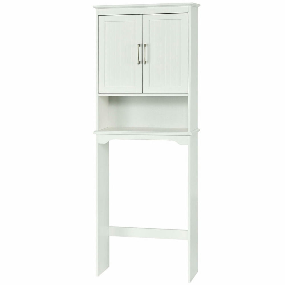 Finihen Toilet Storage Cabinet, Bathroom Cabinet Organizer, Over Toilet Space Saver Bathroom Organizer with Storage Cabinet, for Bathroom, White