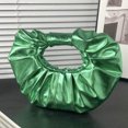 thumbnail image 4 of Bolso de mano de cuero para mujer, elegante bolso con asa superior, bolso elegante para niña (verde), 4 of 8