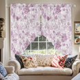 thumbnail image 4 of Swag Curtain Valances Maple Tree Pine Swag Valances for Kitchen Windows Watercolor Plants Purple Short Topper Curtains Valance Tier Pair for Kitchen Bedroom Living Room Bathroom 28"x36", 4 of 8