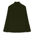 thumbnail image 6 of Rohuuque Women's Fleece Jacket Solid Color Plush Top with Button Long Sleeve Stand Collar Sweatshirts with Pockets Olive Green, 6 of 6