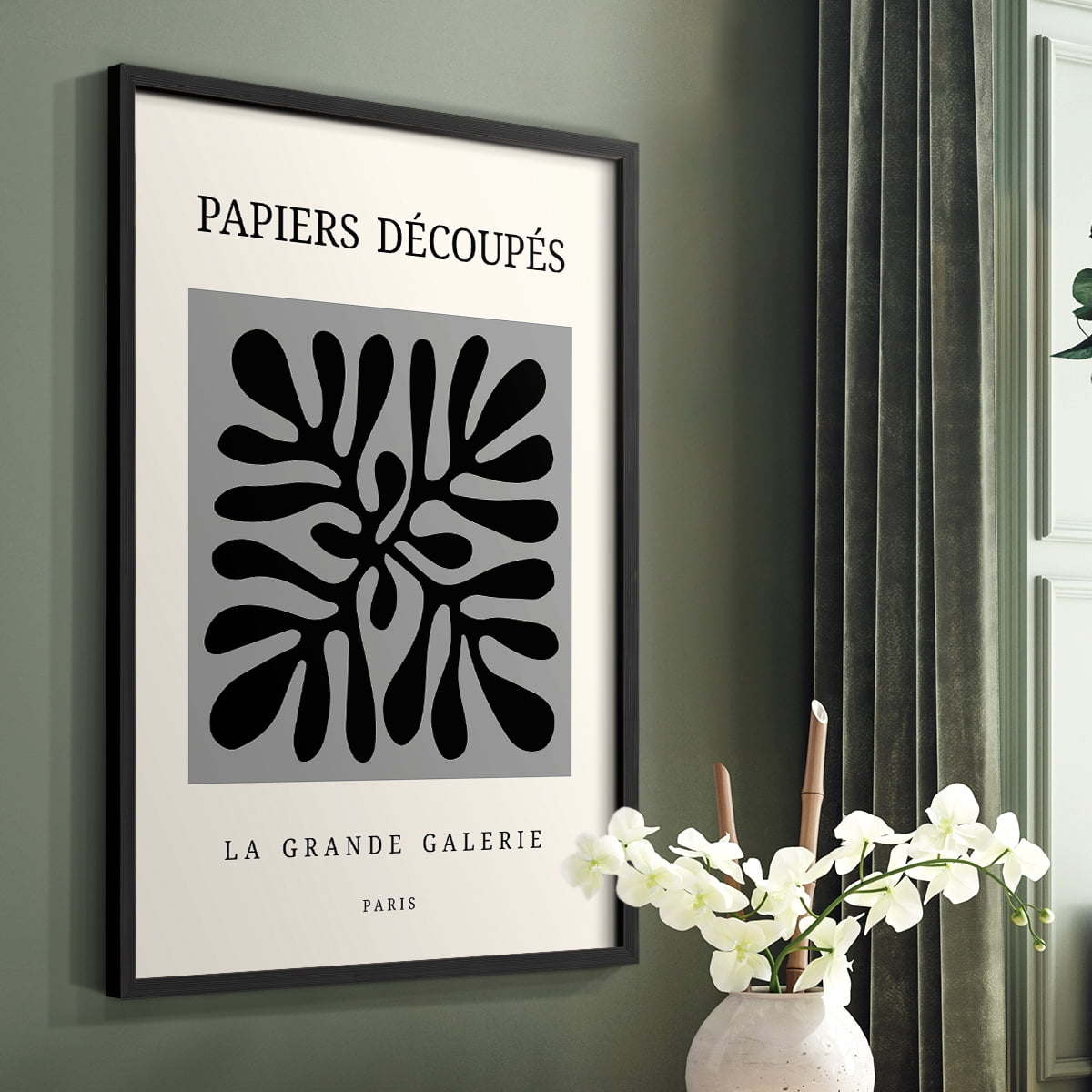 Matisse CCCXCVI in Black Solid Wood 16 x 20 Framed Print