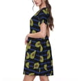 thumbnail image 2 of Vsdgher Avocat pour Femmes Été 2025 Robes Midi Décontractées Légères Manches Courtes Col Rond Robe de Plage, 2 of 6