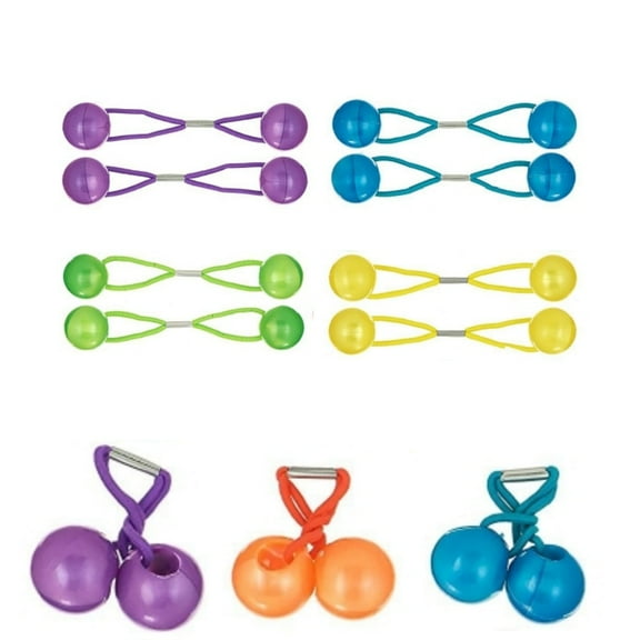 12 Pcs Cute Hair Bands with Balls,Elastic Hair Accessories, QZS Ponytail Ball Hair Elastics Collection with Plastics Balls for Toddlers,Girls