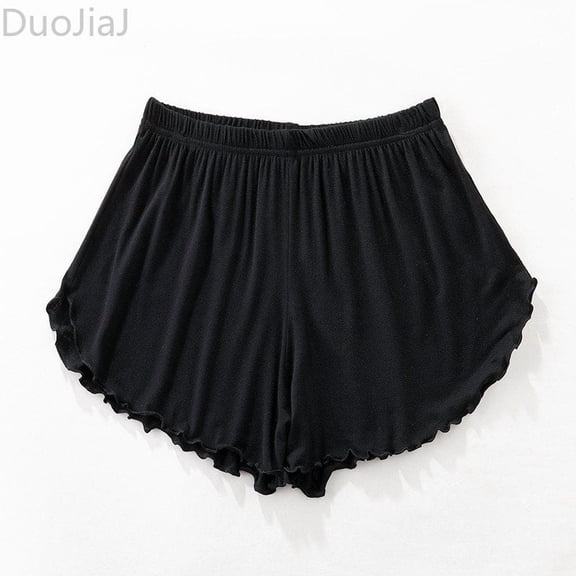 DuoJiaJ Women's Pyjama Bottoms Summer Short Pyjama Bottoms Women Summer Shorts Black L