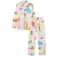 thumbnail image 3 of ZHENHONG Pajamas for Women, Cute Pajama Sets Long Sleeve Sleepwear Button Loungewear Soft 2 Piece Pj Set With Pockets Long Pants, Women's Sleepwear White, 3 of 3