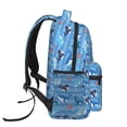 thumbnail image 3 of Pofeuu Blue Fish Print Backpack for Men and Women - Basic Bookbag Casual Daypack Backpacks for College Work Travel-One Size, 3 of 5