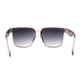thumbnail image 4 of Womens Squared Horn Rim Inset Lens Oversized Rectangle Sunglasses Slate Smoke, 4 of 4