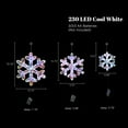 thumbnail image 2 of LuxenHome 3-Piece Snowflake Holiday Decoration Set with Battery-Operated Lights, 2 of 11
