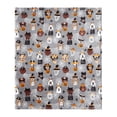 thumbnail image 4 of Way To Celebrate, Halloween Dogs Throw Blanket, Grey, 50" x 60", 1 Pack, 4 of 4