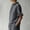 Dark Gray, variant on Womens Summer Short Sleeve Tops Trendy Cotton-Blend Ruffle Blouse, Casual Flutter Sleeve Top