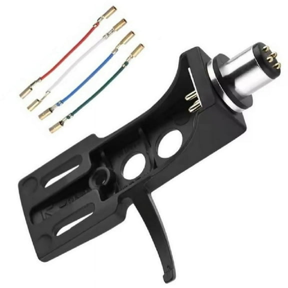 Turntable Headshell with Wires Cartridge Replacement Holder for Record Player