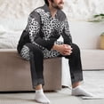 thumbnail image 7 of Lsque Monochrome Leopard Horse Pattern Long Sleeve Pajama Set for Men - Soft 2-Piece Sleepwear and Loungewear Set with Pockets, Comfy Nightwear-XX-Large, 7 of 7