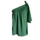 thumbnail image 1 of Blusa de verano verde con lazo, escote plisado, un solo hombro, sin mangas, perfecta para el estilo diario, talla M, 1 of 4