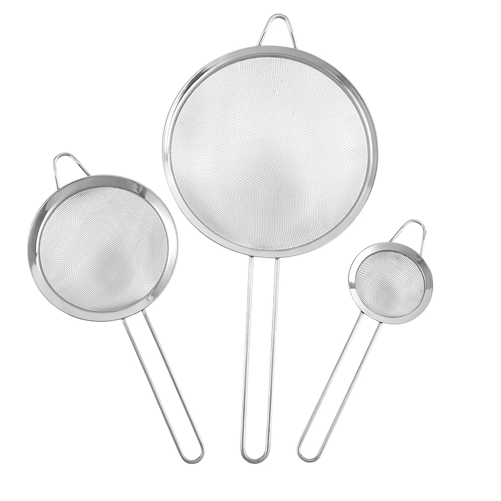 Set Of 4 STRAINERS AND SIFTERS Get Baking Flour Icing Sugar Cake Cookware Sieve 