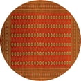 thumbnail image 1 of Ahgly Company Indoor Round Oriental Yellow Industrial Area Rugs, 8' Round, 1 of 4