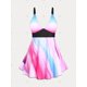 thumbnail image 2 of Tankini de Talla Extra Acolchado de Color Bloque Degradado Rosegal  Camisetas tallas grandes, 2 of 5