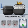 thumbnail image 3 of Funda para AirPods Pro 3 Ljusmicker 2025 con kit de limpieza, color negro, 3 of 7