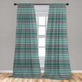 thumbnail image 5 of Ambesonne Bohemian Curtains, Traditional Aztec Art, Pair of 28"x63", Multicolor, 5 of 5