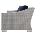 thumbnail image 6 of Lounge Sofa Chair Table Set, Rattan, Wicker, Light Grey Gray Blue Navy, Modern Contemporary Urban Design, Outdoor Patio Balcony Cafe Bistro Garden Furniture Hotel Hospitality, 6 of 10