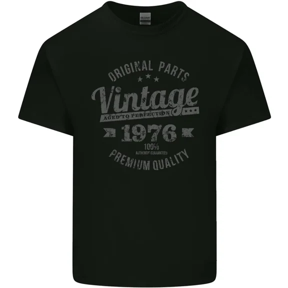 Vintage Year 49Th Birthday 1976 T-Shirt Black