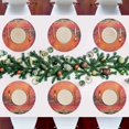 thumbnail image 7 of Round Grid Placemat ,One Sizex6, Round Placemat, PVC Plate Mat，15.4 Inch Non-Slip and Heat Resistant, Table Placemat, Dining Room Placemat Orange Pretty Sun, 7 of 7