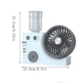 thumbnail image 4 of Weloille USB Rechargeable Atomizing Desktop Fan, Ultra Quiet Mini Cooling Air Cooler Fan with Data Cable, Portable 2 Speed Adjustable Misting Fan, for Home Office Desk Outdoor Travel Use, 4 of 6