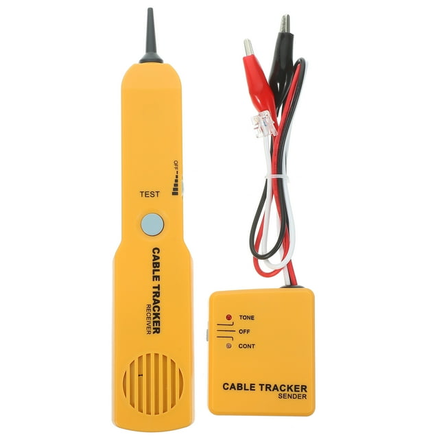 MasteelfCA Testeur de Câble de Téléphone Réseau RJ11 Toner Traceur de Ligne de Diagnostic Détecteur Outils de Réseau Sans Batterie (Jaune)