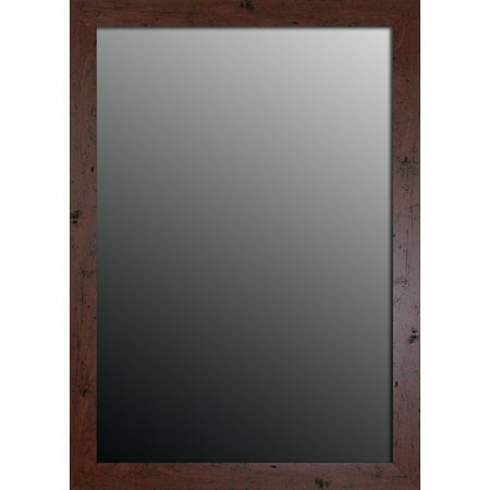 Second Look Mirrors New England Walnut Framed Wall Mirror