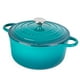 thumbnail image 1 of Olla holandesa de hierro fundido con tapa – Cacerola esmaltada antiadherente apta para horno – Batería de cocina holandesa resistente – Verde azulado, 5 cuartos, 24 cm – de Nuovva, 1 of 5