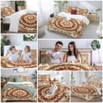 thumbnail image 6 of Burnt Orange Boho Bedding 3 Piece Duvet Cover Set California King, Beige Brown Ethnic Tribe Soft Microfiber Comforter Cover with Zipper Closure & Pillowcases, Wrinkle & FadeResistant Quilt Cover, 6 of 9