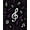 Black, Pattern 2, variant on ODIKA 2x3 Machine Washable Non-Slip Area Rug, Bespoke Audio Surface Treble Clef Symphony Memento High Traffic Rug, Black, 656964