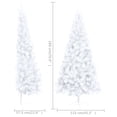 thumbnail image 4 of vidaXL Artificial Half Pre-lit Christmas Tree with Ball Set White 180 cm, 4 of 5