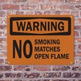 thumbnail image 4 of (2 Pack) No Smoking Matches or Open Flame OSHA Warning Sign 10 Inch X 7 Inch Indoor / Outdoor Rust-Free Aluminum Metal Signs for Workplace, Workshop, and Construction Site, Made in the, 4 of 8