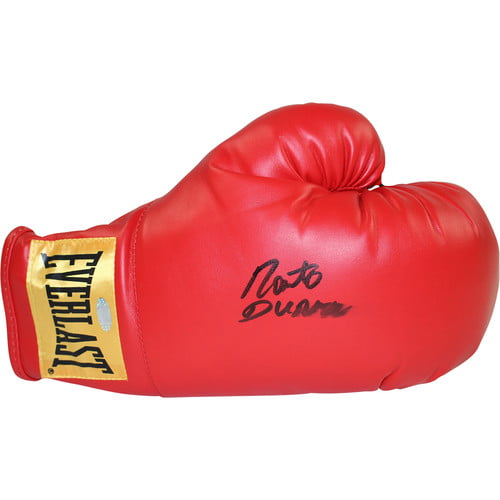 New Roberto Duran Hand Signed Black Boxing Glove 