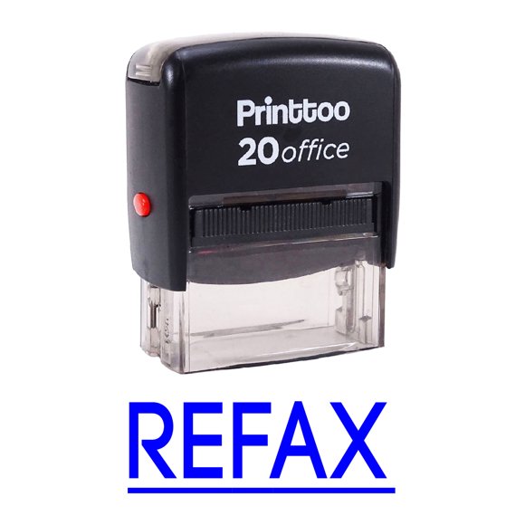 Printtoo Stamp REFAX Self Inking Rubber Stamp Office Stationary-Blue