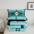 thumbnail image 5 of Turquoise Western Comforter Set Twin Teal Southwestern Aztec Country Bedding Set Rustic Farmhouse Bedding Comforter Sets Adults Exotic Tribal Bed Set 1 Pillow Case, 5 of 8