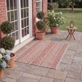 thumbnail image 4 of SAFAVIEH Courtyard Robert Striped Indoor/Outdoor Area Rug, 2' x 3'7", Light Beige/Terracotta, 4 of 11
