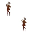 thumbnail image 1 of Billuyoard Craft Iron Children Silhouette Garden Pation Statues In-Ground Chica 2Conjunto, 1 of 1
